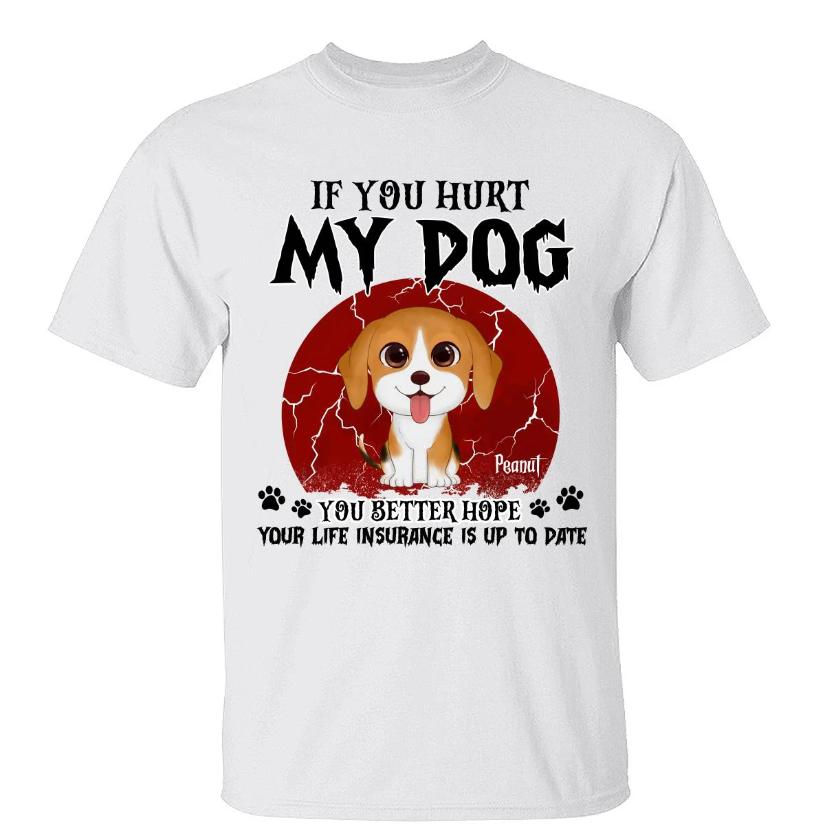 Halloween If You Hurt My Watercolor Cute Dogs Personalized Shirt