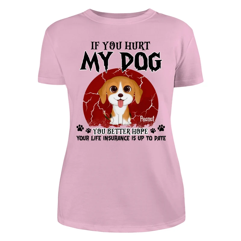 Halloween If You Hurt My Watercolor Cute Dogs Personalized Shirt - Image 11