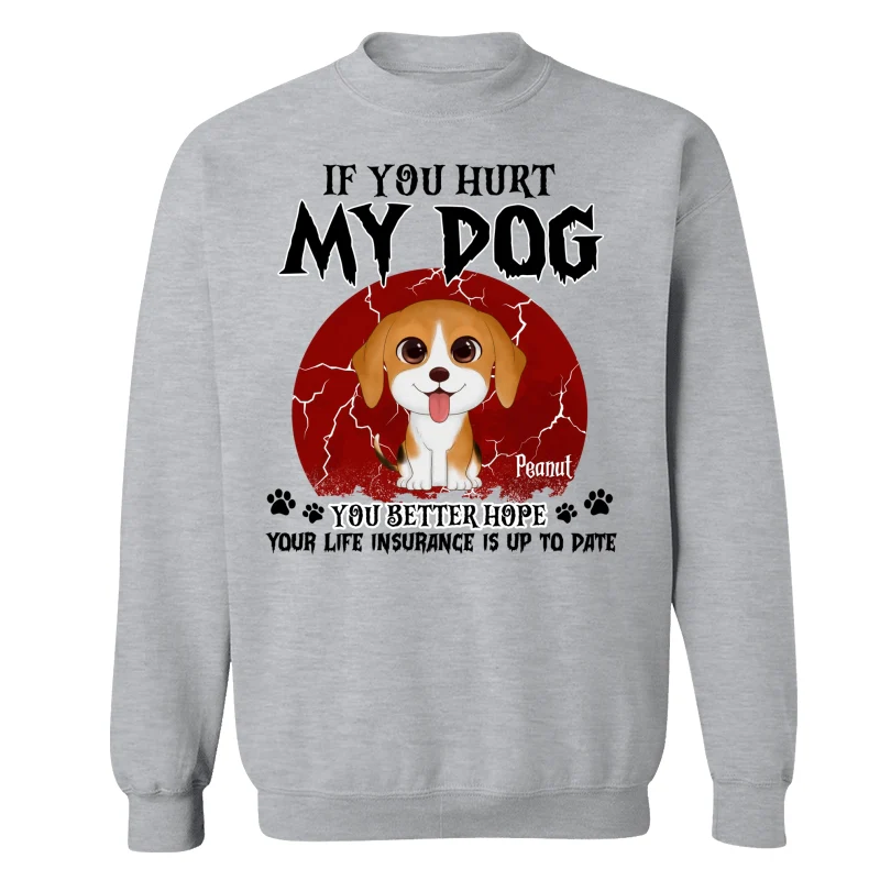 Halloween If You Hurt My Watercolor Cute Dogs Personalized Shirt - Image 18