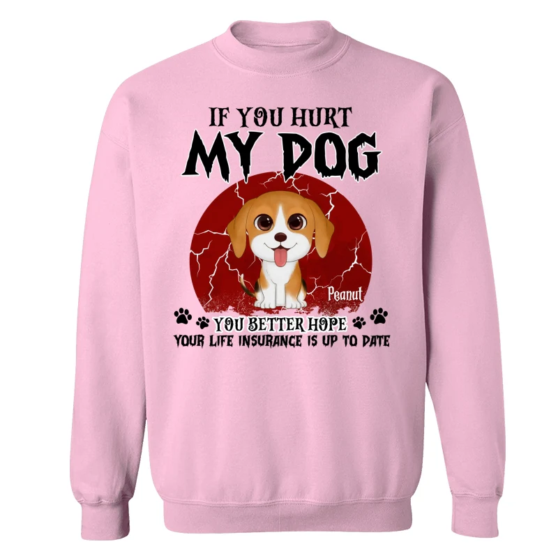 Halloween If You Hurt My Watercolor Cute Dogs Personalized Shirt - Image 19