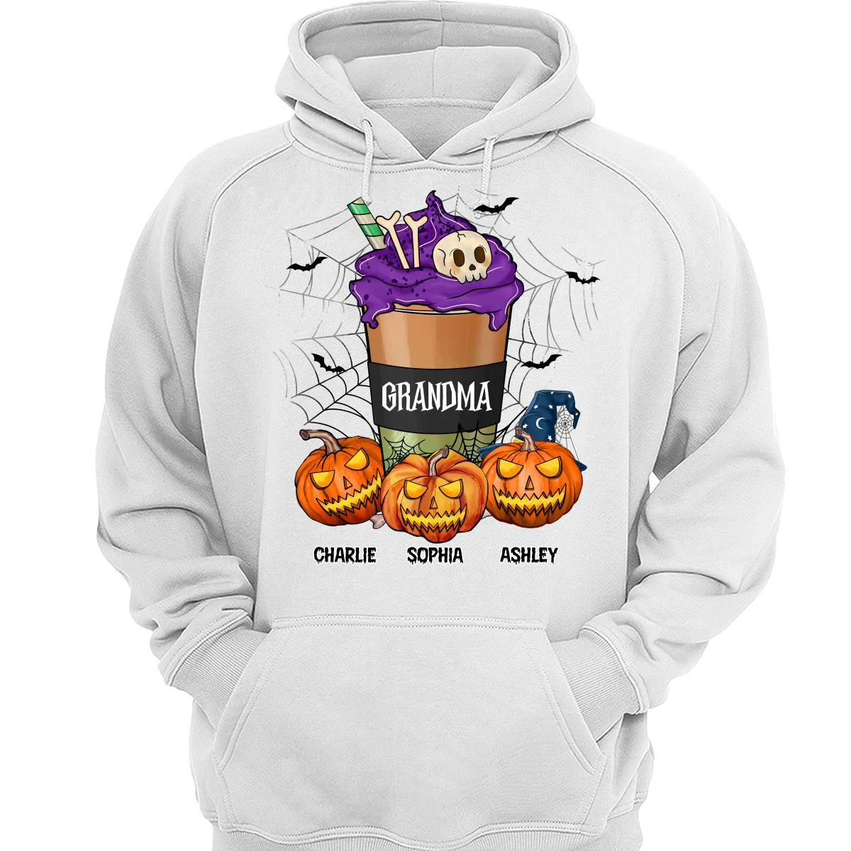 Halloween Latte Grandma Mom Personalized Shirt - Image 3