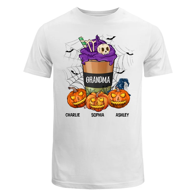 Halloween Latte Grandma Mom Personalized Shirt - Image 5