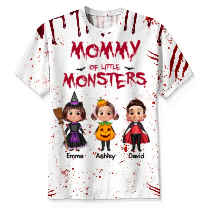 Halloween Grandma Mommy Daddy Grandpa Of The Monsters Cute Kids Personalized Shirt - Image 10