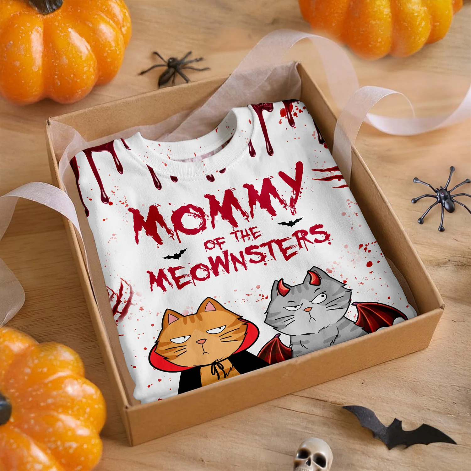 Halloween Mommy Daddy Of The Monsters Cats - Personalized 3D Shirt - Image 11