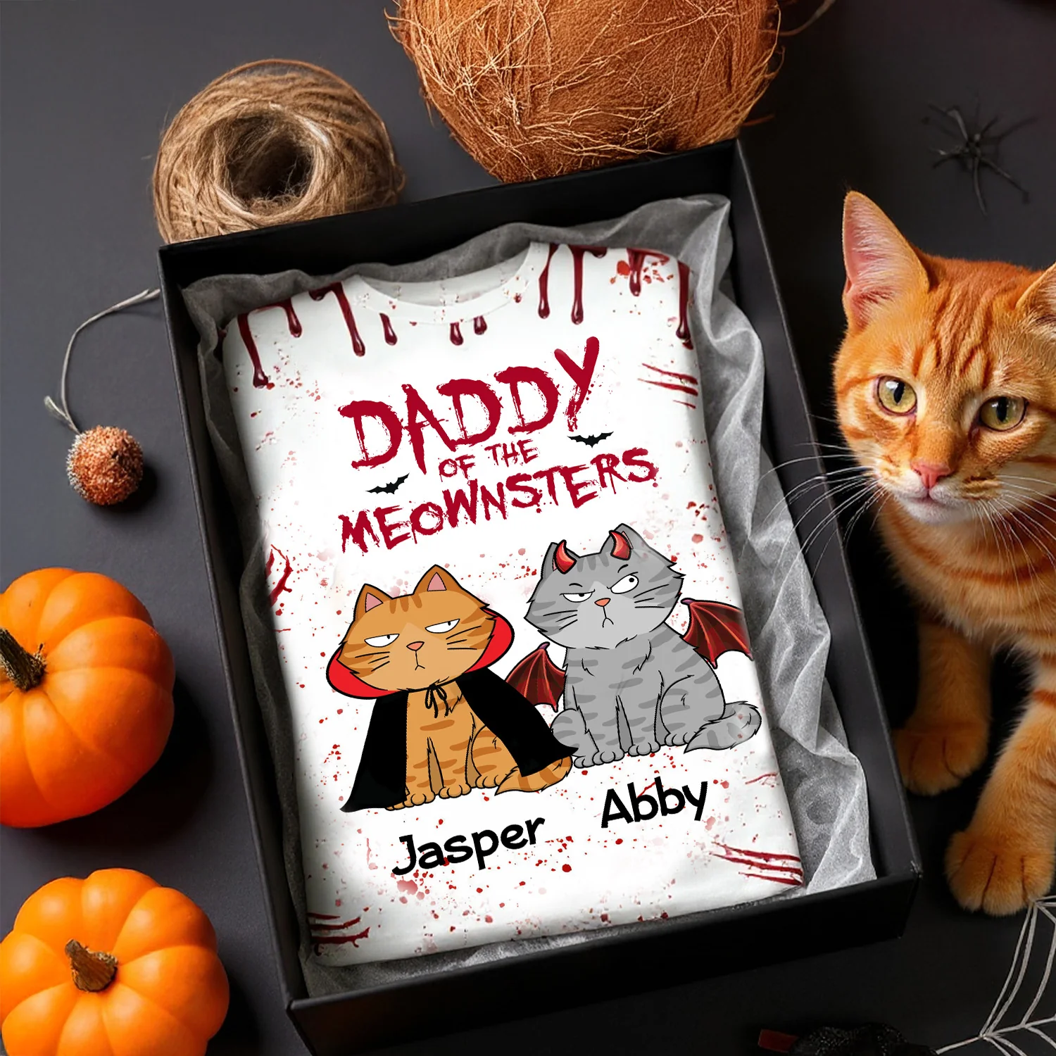 Halloween Mommy Daddy Of The Monsters Cats - Personalized 3D Shirt - Image 9