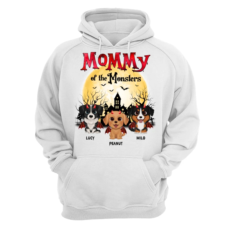 Halloween Mommy Of The Monsters Watercolor Cute Dogs Personalized Shirt - Image 13