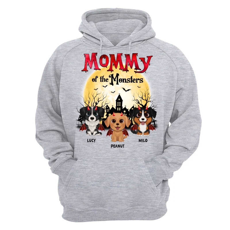 Halloween Mommy Of The Monsters Watercolor Cute Dogs Personalized Shirt - Image 14