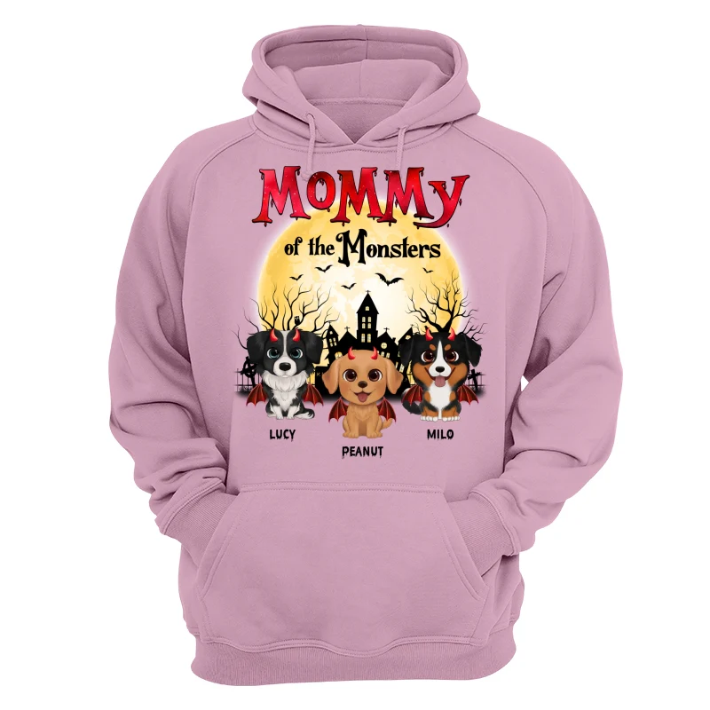 Halloween Mommy Of The Monsters Watercolor Cute Dogs Personalized Shirt - Image 15