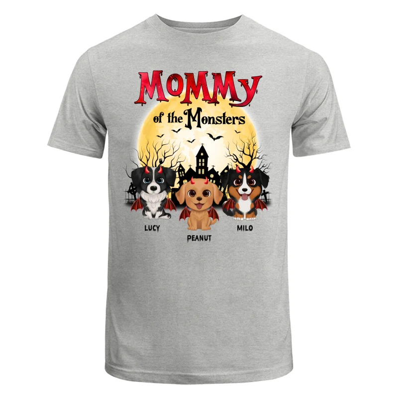 Halloween Mommy Of The Monsters Watercolor Cute Dogs Personalized Shirt - Image 6