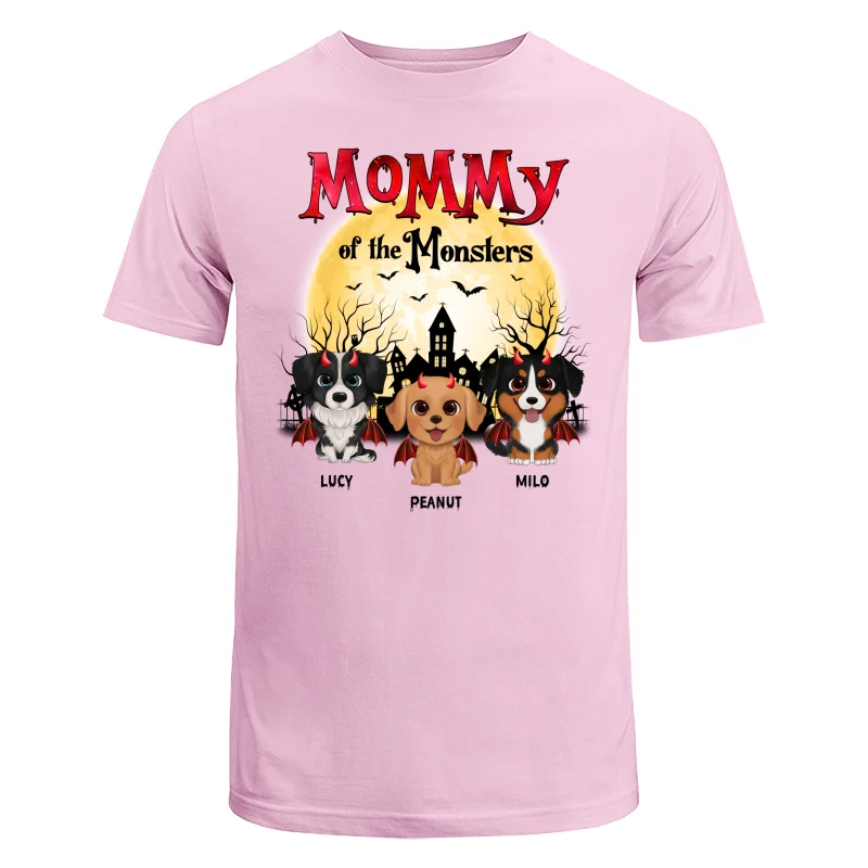 Halloween Mommy Of The Monsters Watercolor Cute Dogs Personalized Shirt - Image 7