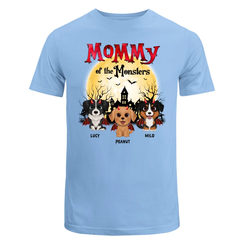Halloween Mommy Of The Monsters Watercolor Cute Dogs Personalized Shirt - Image 8
