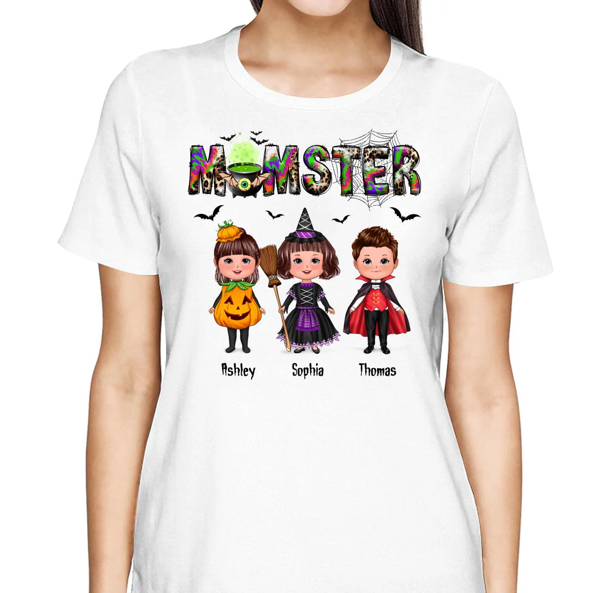 Halloween Momster Doll Kids Gift For Mom Personalized Shirt - Image 2