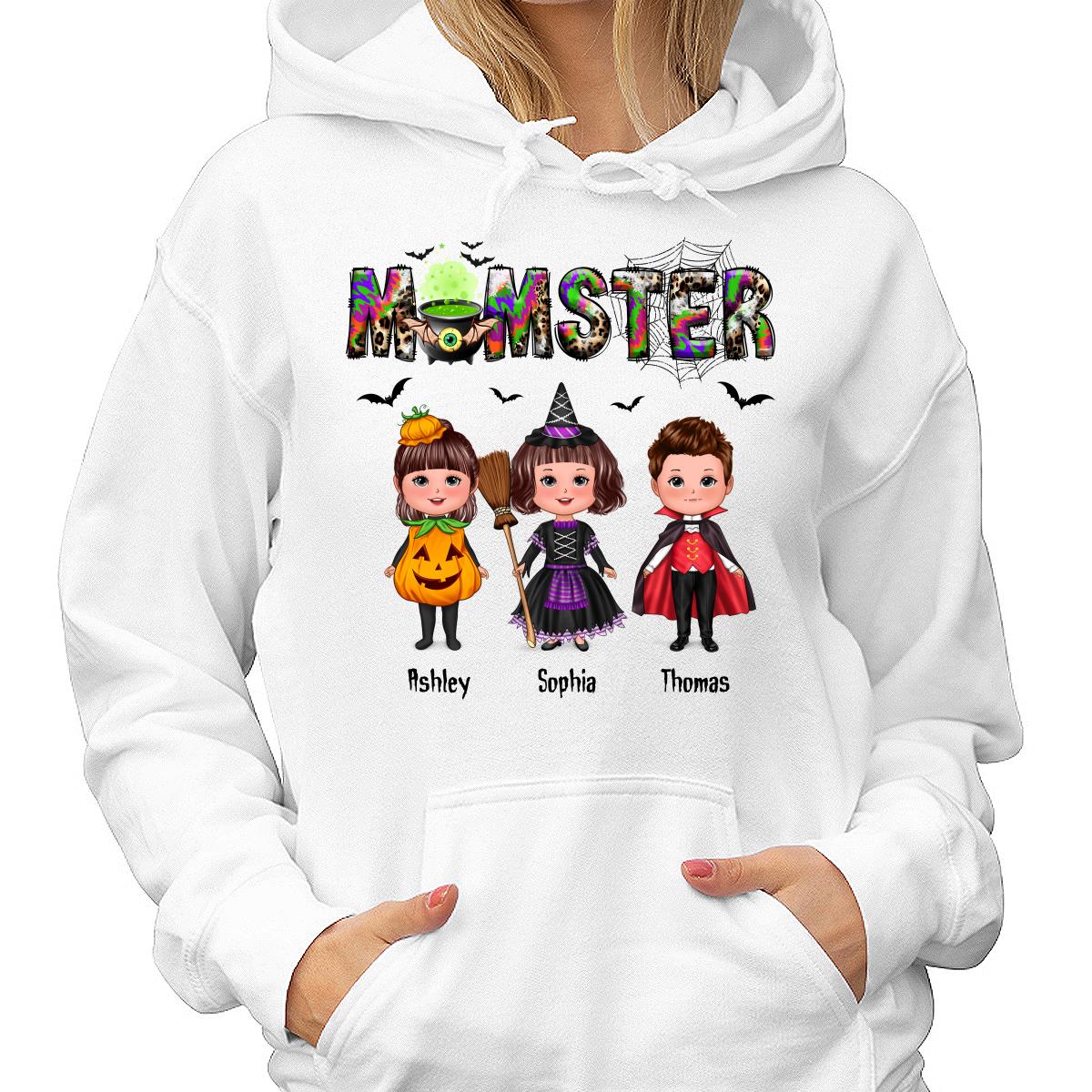 Halloween Momster Doll Kids Gift For Mom Personalized Shirt - Image 4
