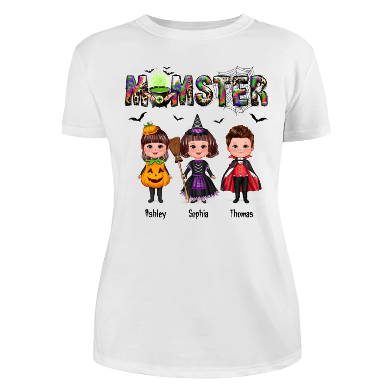 Halloween Momster Doll Kids Gift For Mom Personalized Shirt - Image 9
