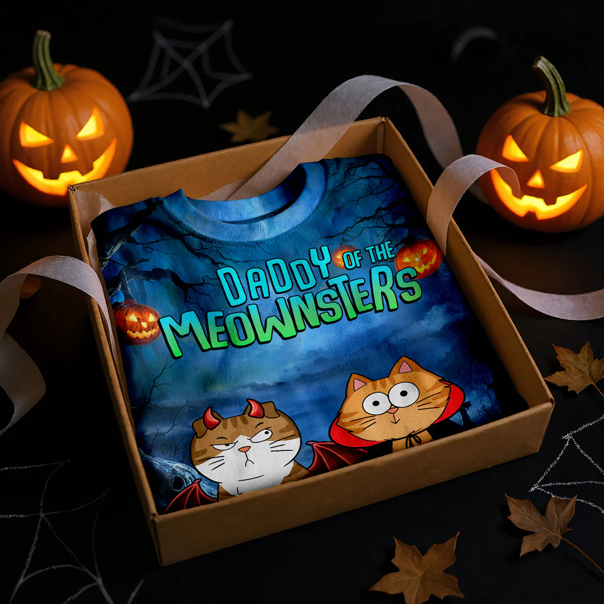 Halloween Night Mommy Daddy Of The Monsters Cats Personalized Shirt, Spooky Halloween Costume For Cat Lovers - Image 4