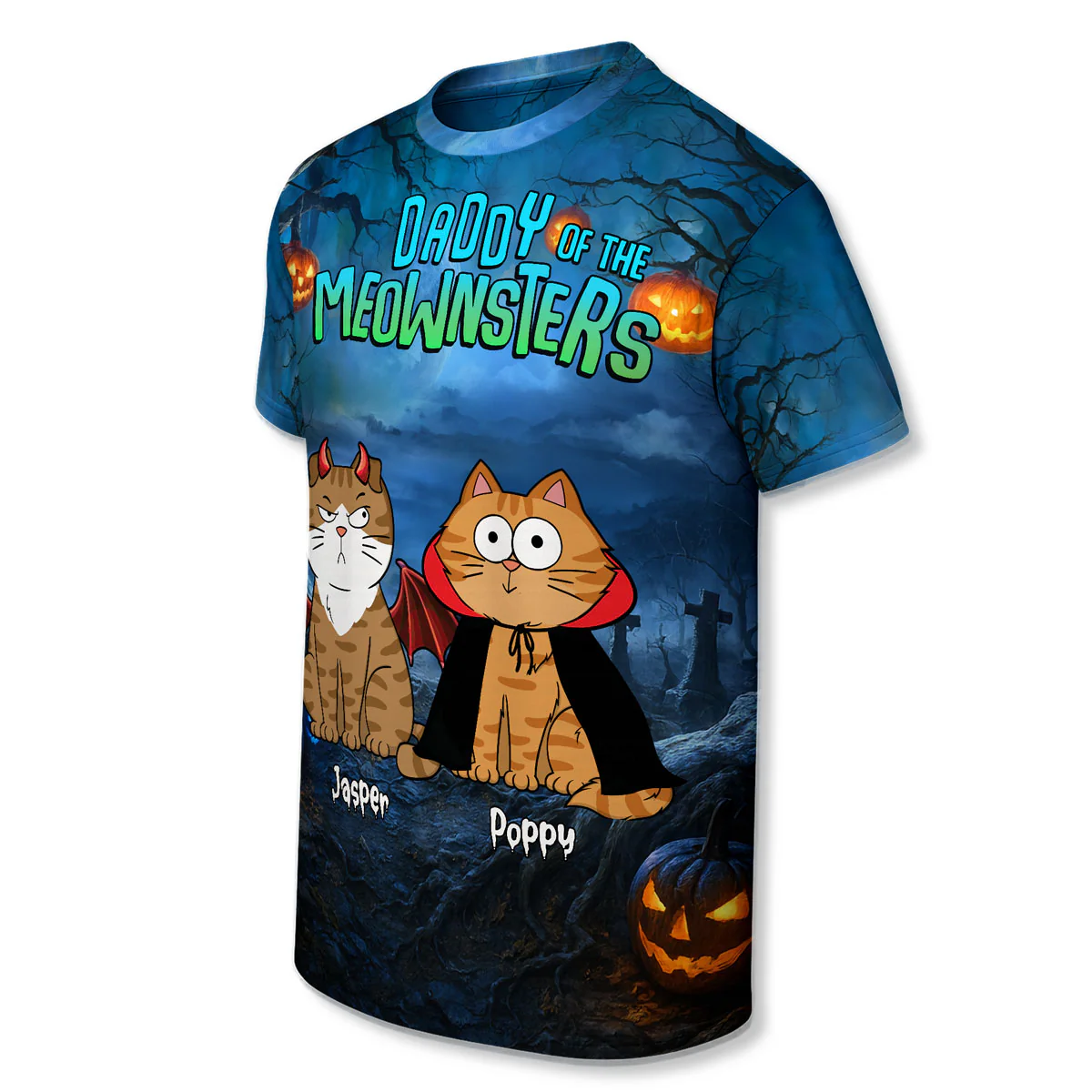 Halloween Night Mommy Daddy Of The Monsters Cats Personalized Shirt, Spooky Halloween Costume For Cat Lovers - Image 8