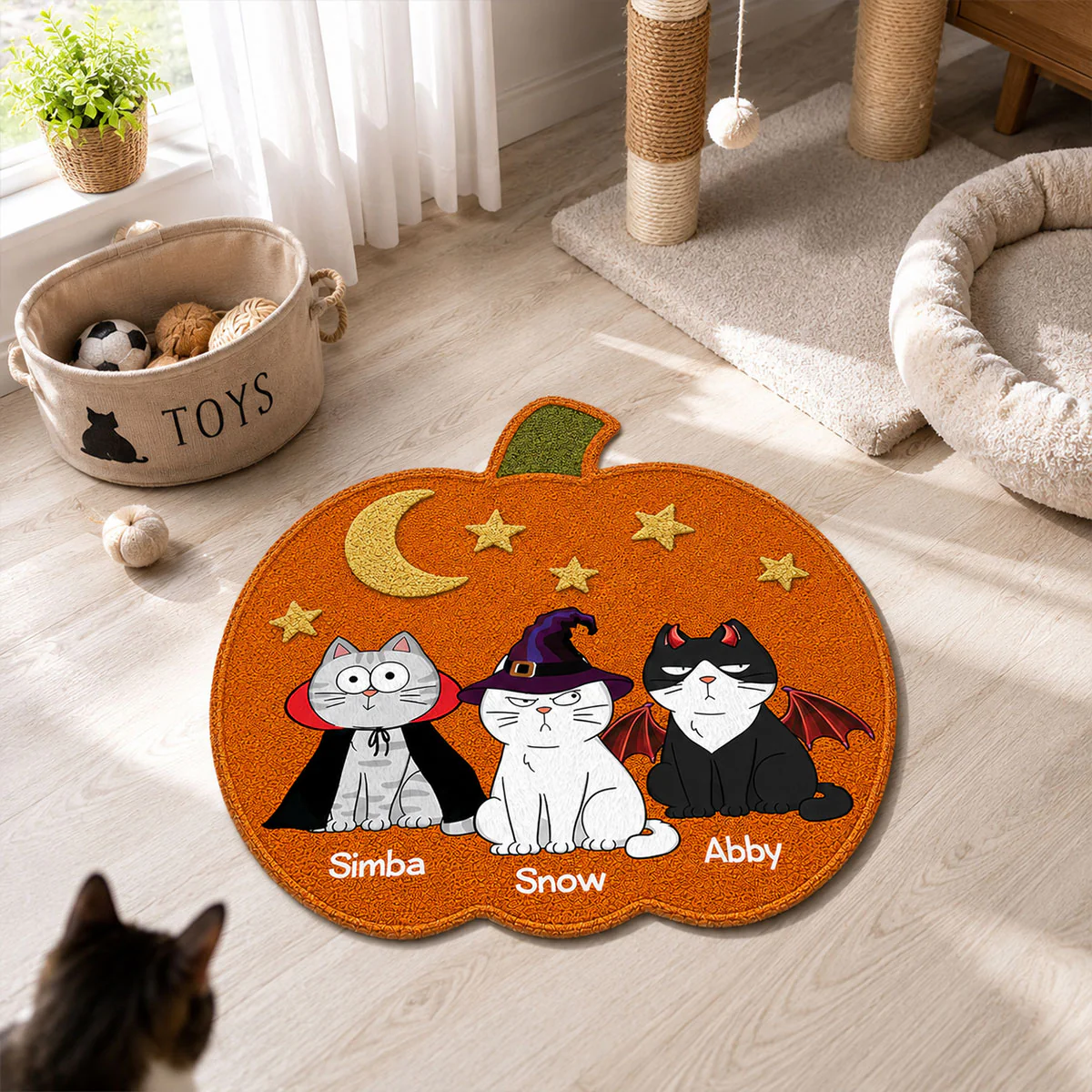Halloween Pumpkin Cats Welcome - Personalized Doormat - Halloween Gift For Cat Lovers, Halloween Decoration - Image 8