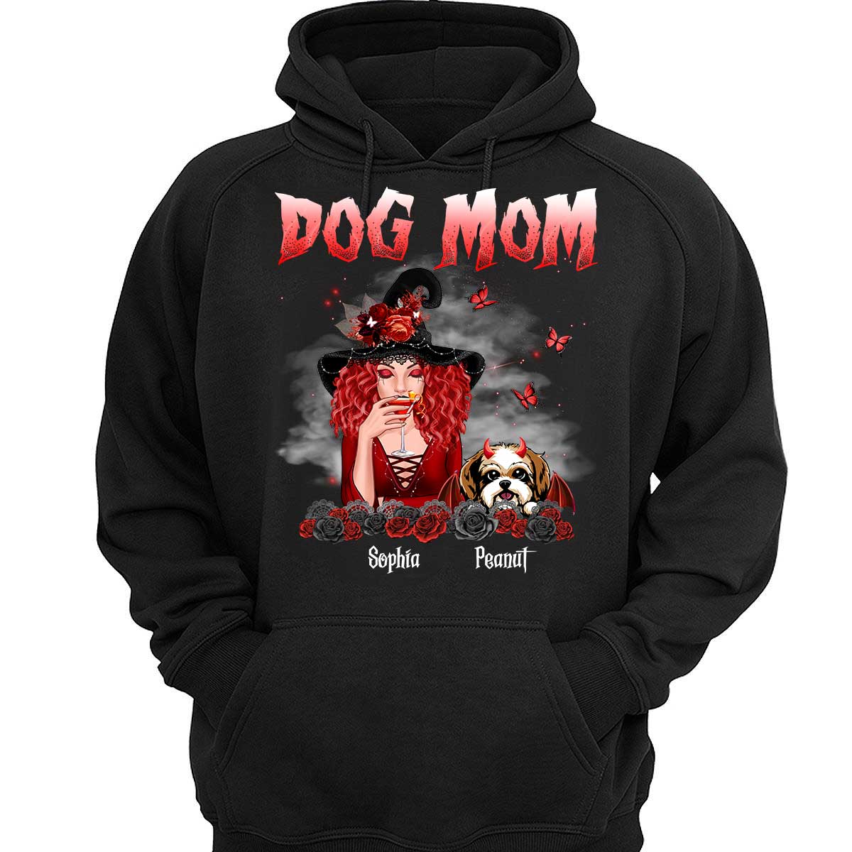 Halloween Roses Dog Mom Personalized Shirt - Image 3