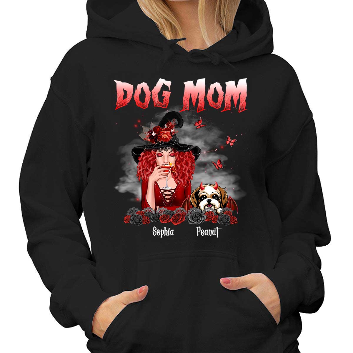 Halloween Roses Dog Mom Personalized Shirt - Image 4
