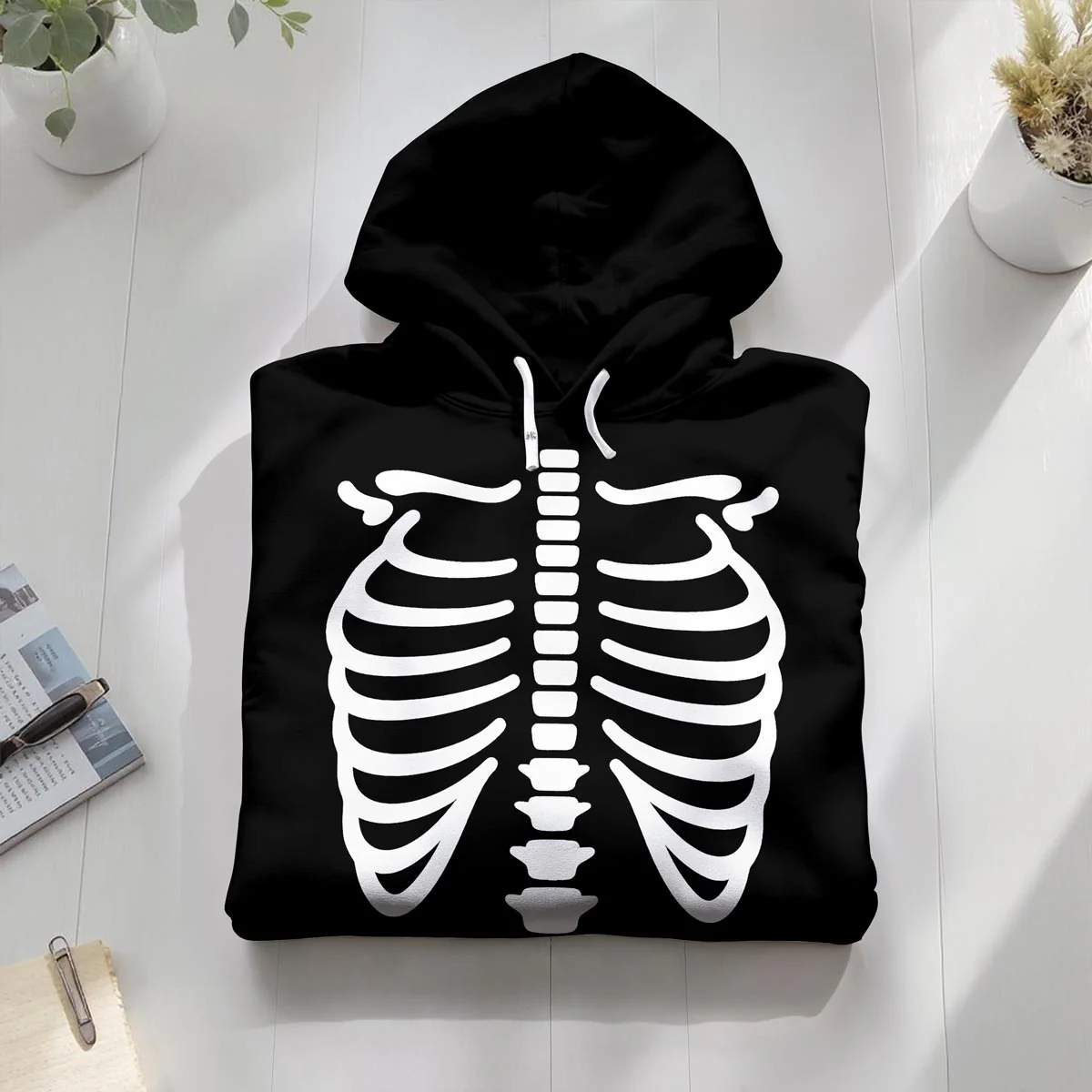 Halloween Skeleton Bones Personalized Hoodie, Perfect Halloween Costume - Image 2