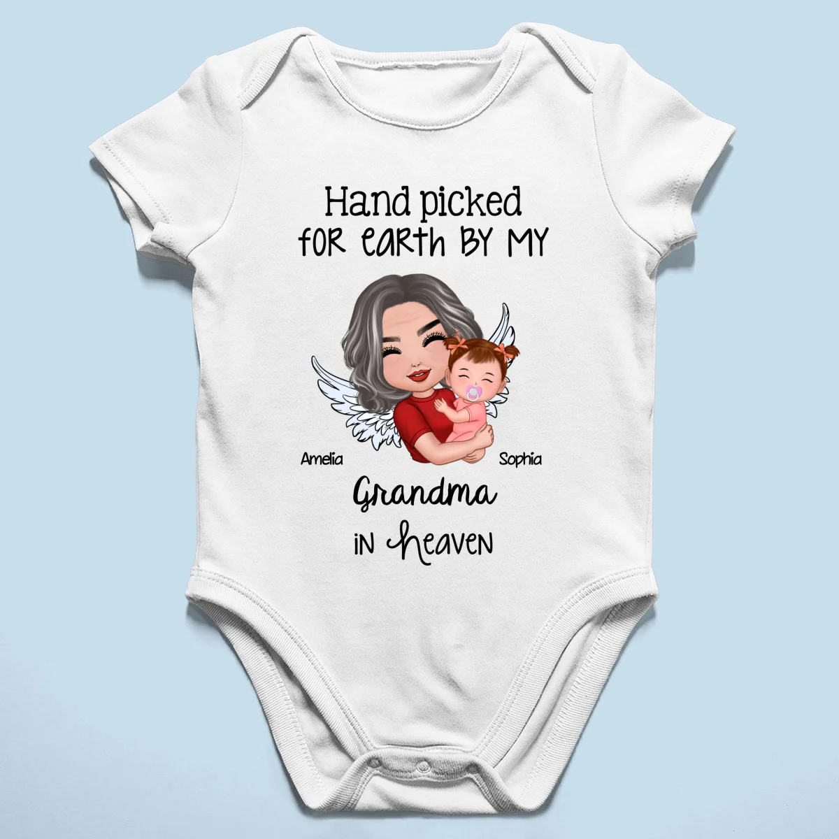 Hand Picked For Earth By Someone In Heaven Personalized Baby Onesie Baby Shirt - Image 9