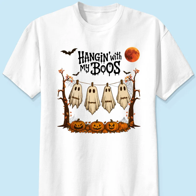 Hangin' With My Boos Halloween Personalized Shirt, Gift For Grandma - Image 10
