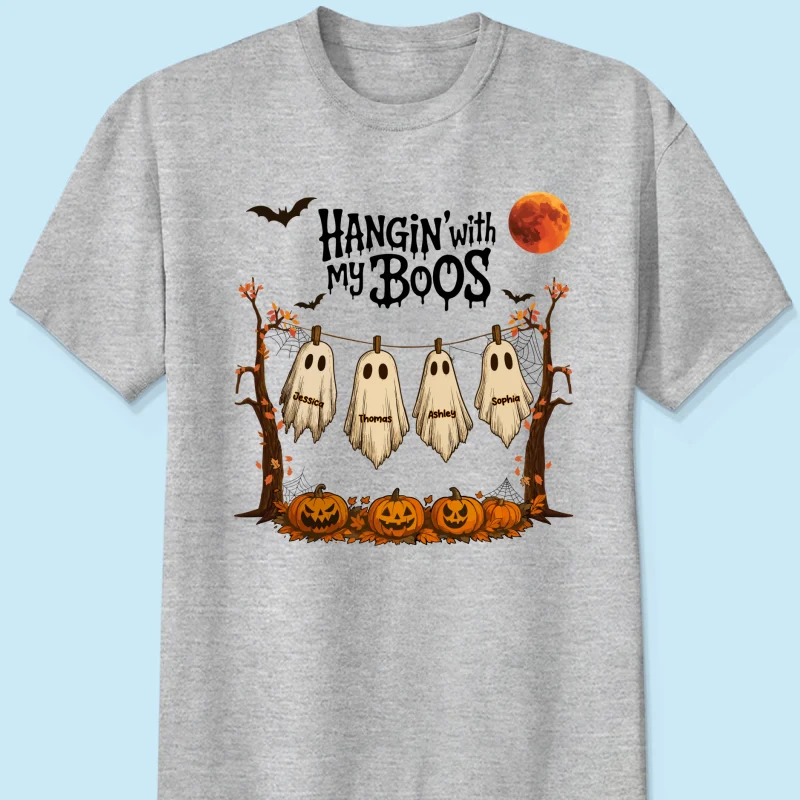 Hangin' With My Boos Halloween Personalized Shirt, Gift For Grandma - Image 11