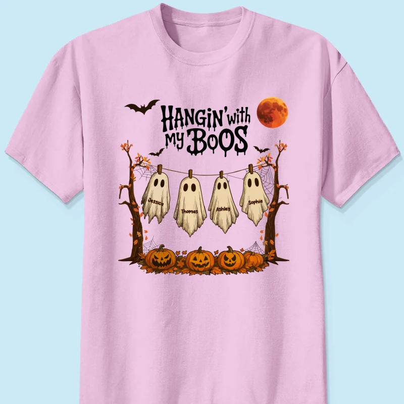 Hangin' With My Boos Halloween Personalized Shirt, Gift For Grandma - Image 12
