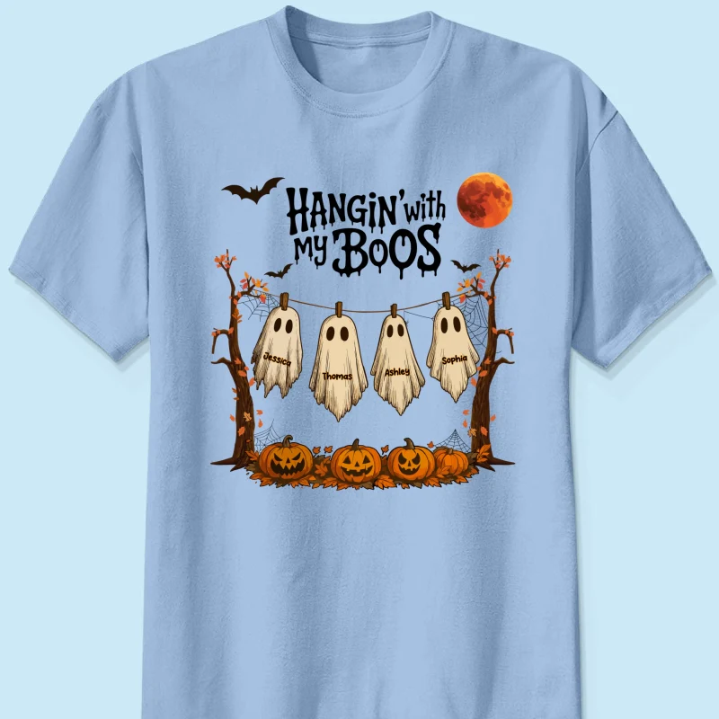 Hangin' With My Boos Halloween Personalized Shirt, Gift For Grandma - Image 13