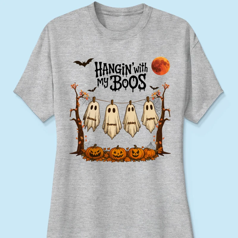 Hangin' With My Boos Halloween Personalized Shirt, Gift For Grandma - Image 15