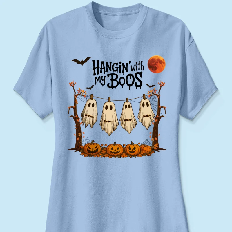 Hangin' With My Boos Halloween Personalized Shirt, Gift For Grandma - Image 17