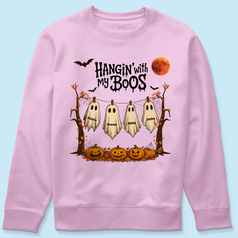 Hangin' With My Boos Halloween Personalized Shirt, Gift For Grandma - Image 20