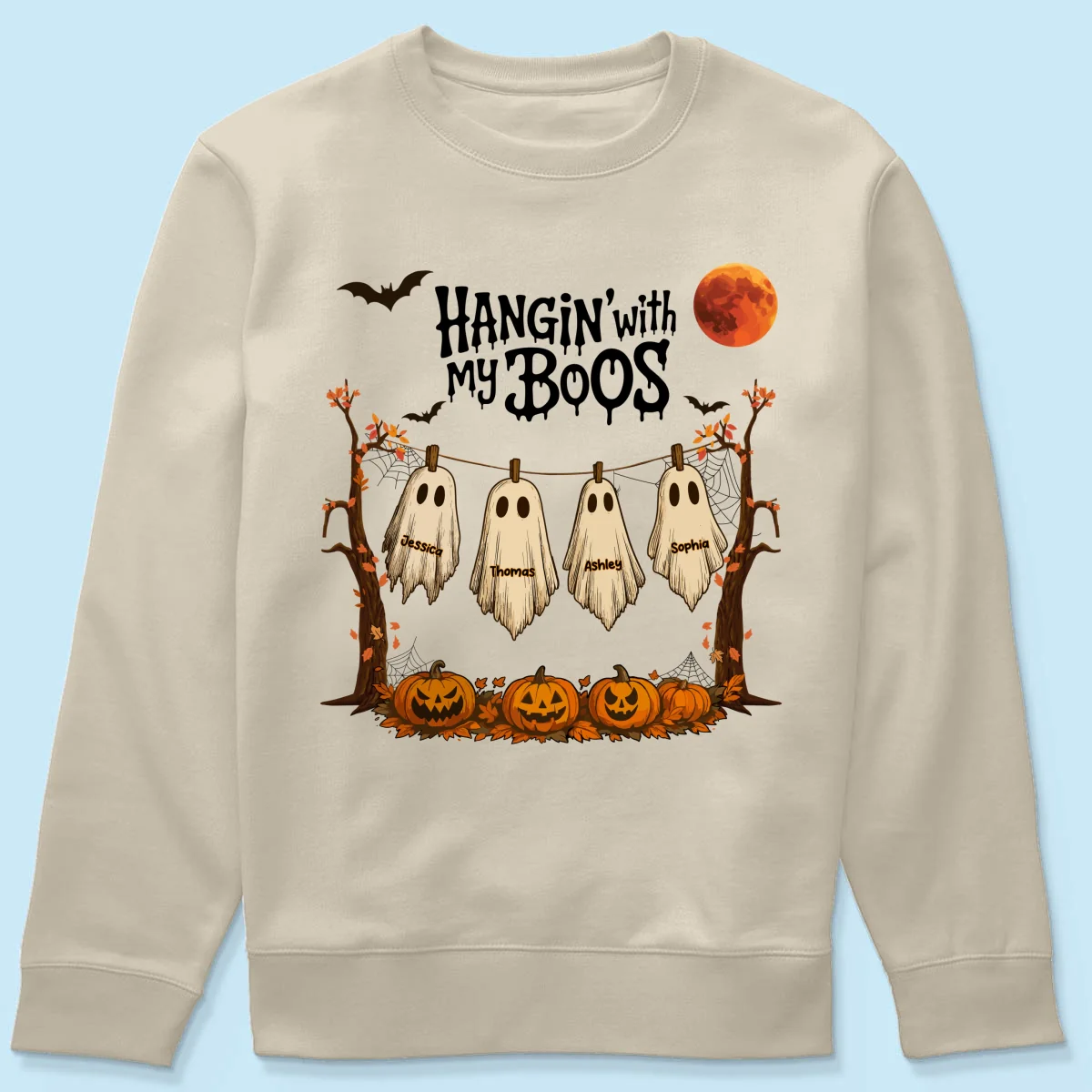Hangin' With My Boos Halloween Personalized Shirt, Gift For Grandma - Image 21