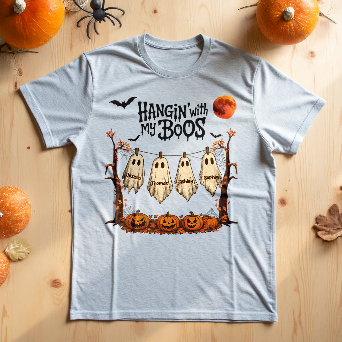 Hangin' With My Boos Halloween Personalized Shirt, Gift For Grandma - Image 7