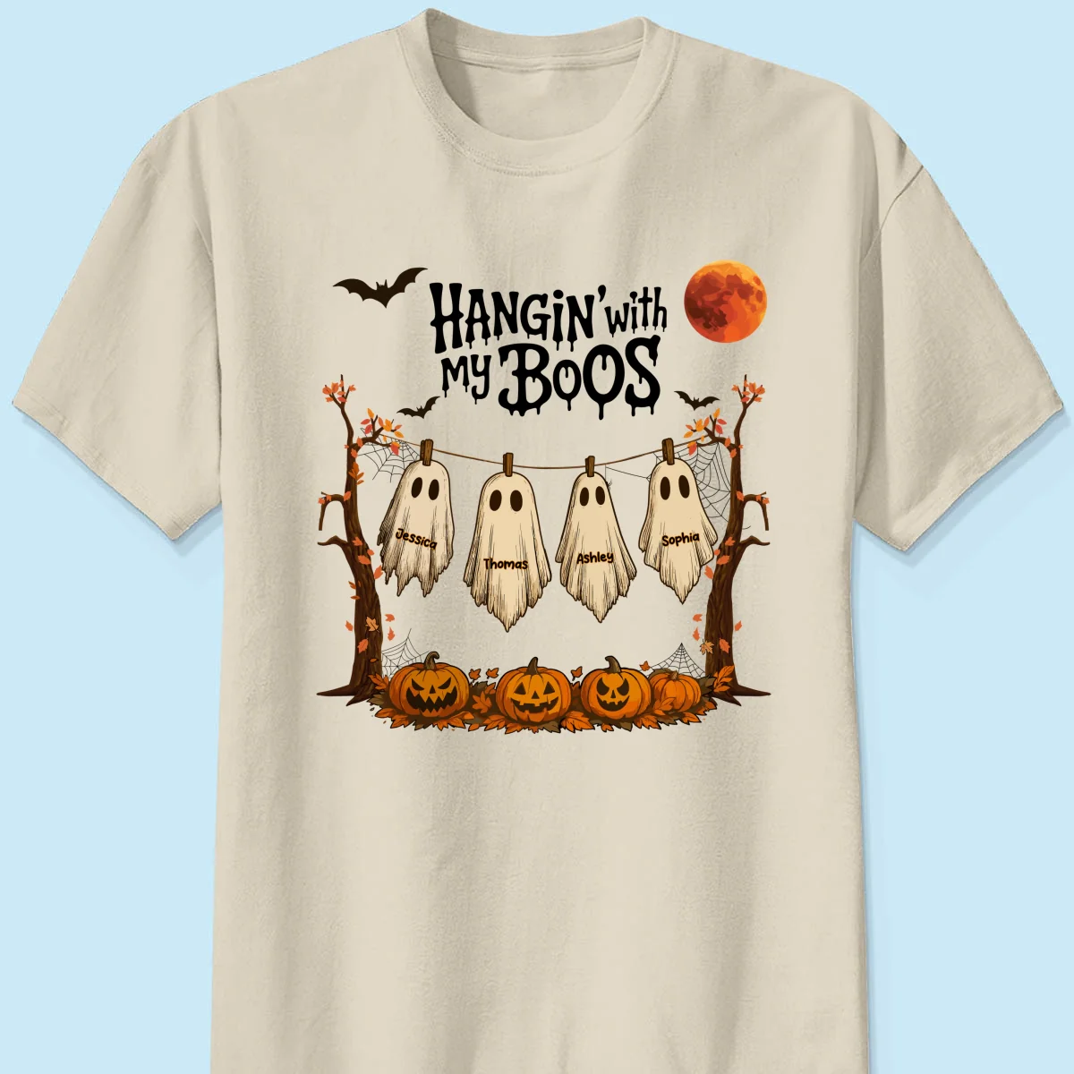 Hangin' With My Boos Halloween Personalized Shirt, Gift For Grandma - Image 9