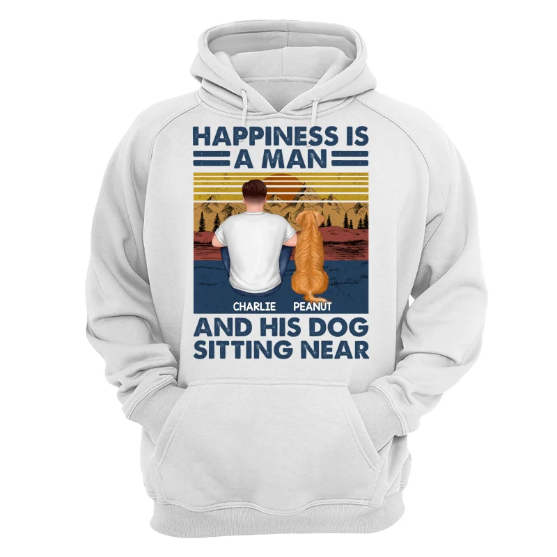 Happiness Is An Old Man And Dog Sitting Near Personalized Shirt - Image 13