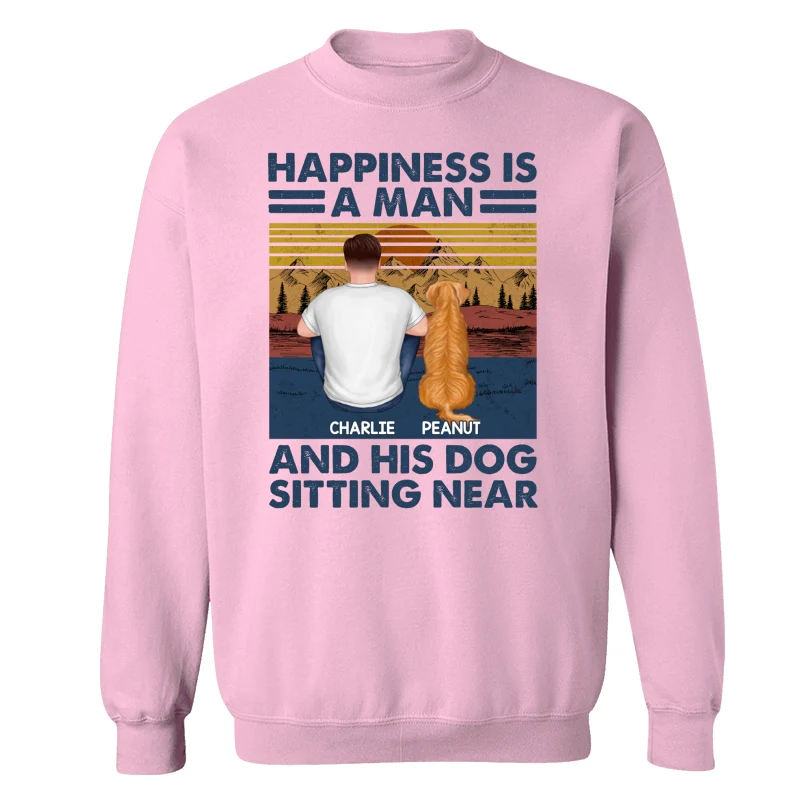 Happiness Is An Old Man And Dog Sitting Near Personalized Shirt - Image 19