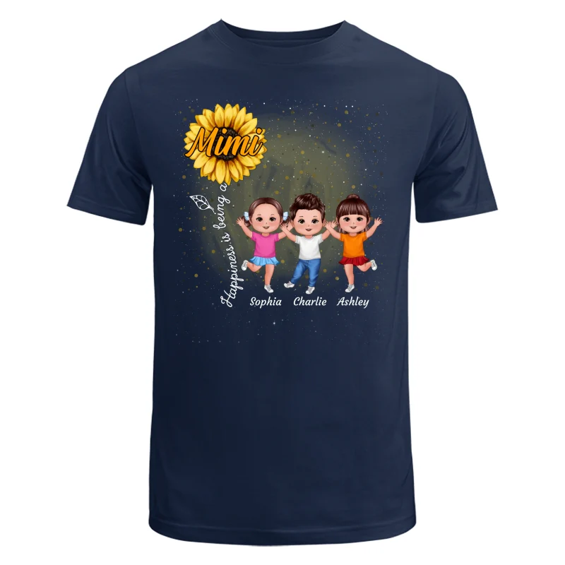 Happiness Is Being A Grandma Sunflower Happy Doll Kids Personalized Shirt - Image 6