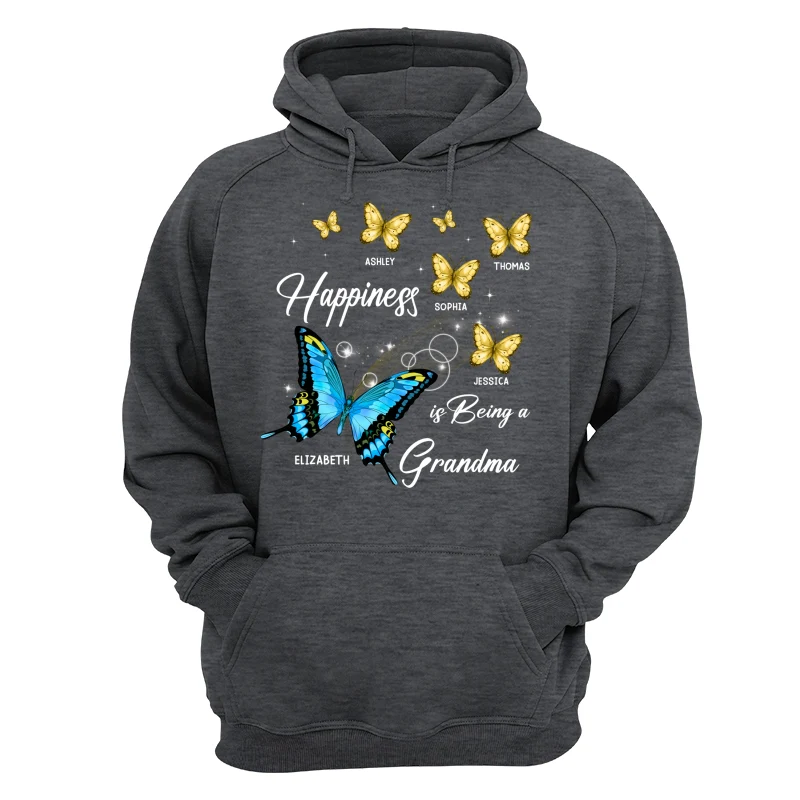 Happiness Is Being Grandma Butterflies Personalized Shirt - Image 13