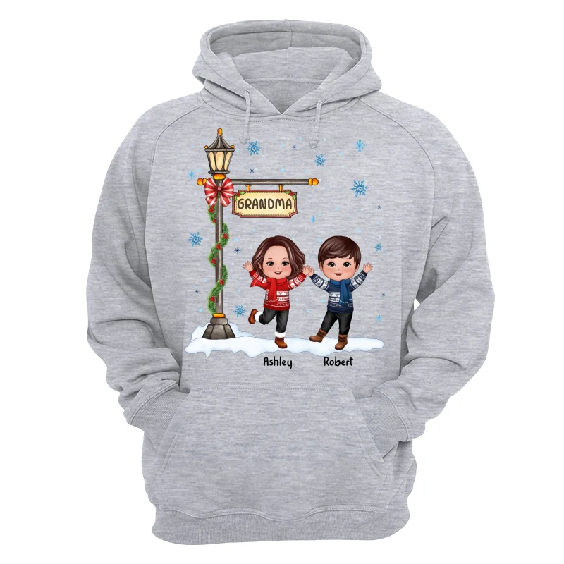 Happy Christmas Doll Kids Under Lamp Post Personalized Shirt - Image 14