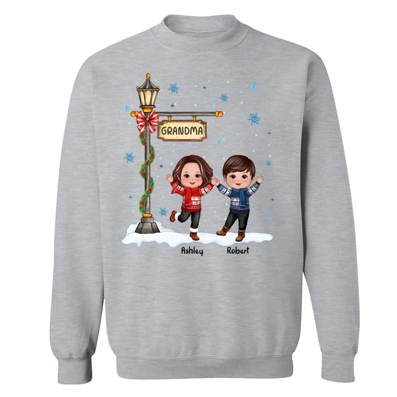Happy Christmas Doll Kids Under Lamp Post Personalized Shirt - Image 18