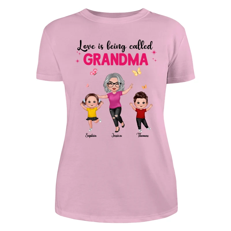 Happy Doll Grandma Grandkids Love Is Being Called Grandma Personalized Shirt - Image 11