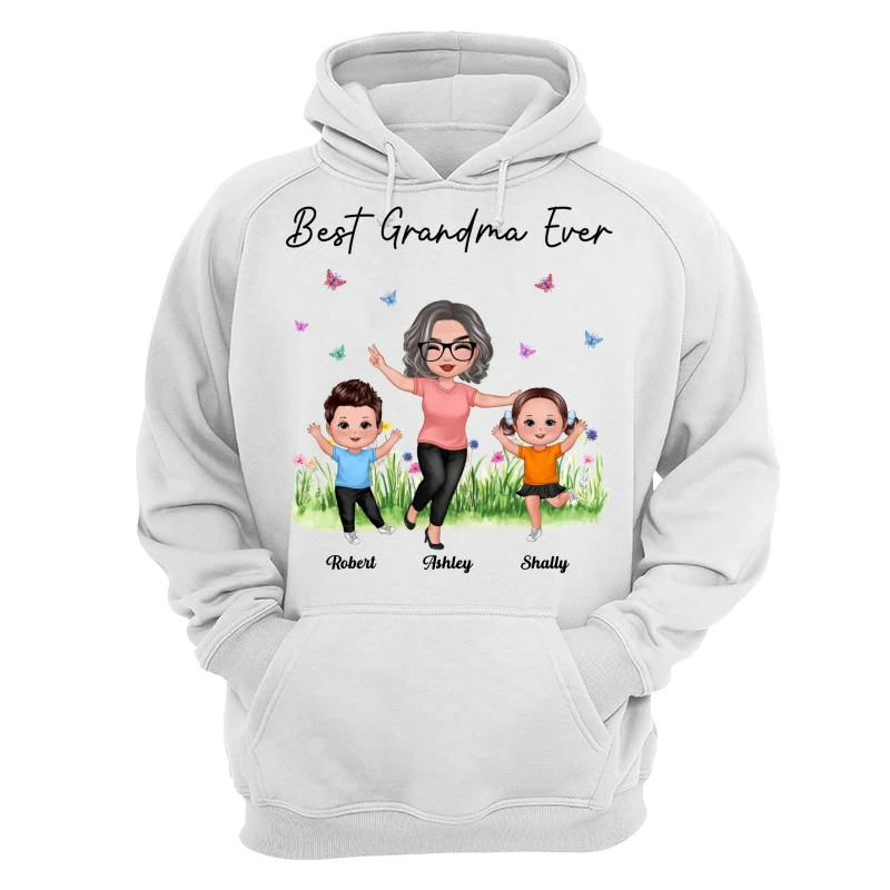 Happy Doll Grandma With Grandkids Best Grandma Ever Personalized Shirt - Image 13