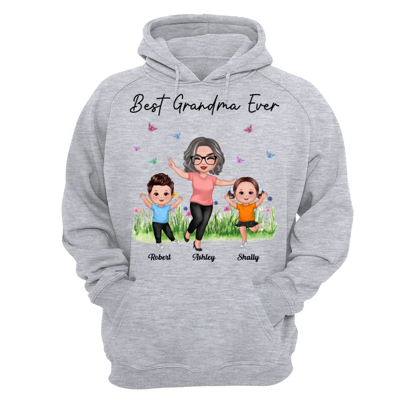Happy Doll Grandma With Grandkids Best Grandma Ever Personalized Shirt - Image 14