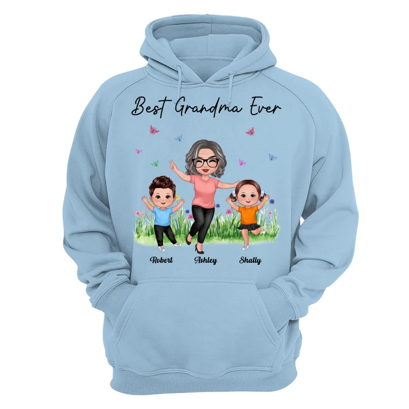 Happy Doll Grandma With Grandkids Best Grandma Ever Personalized Shirt - Image 16