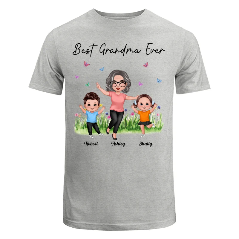 Happy Doll Grandma With Grandkids Best Grandma Ever Personalized Shirt - Image 6