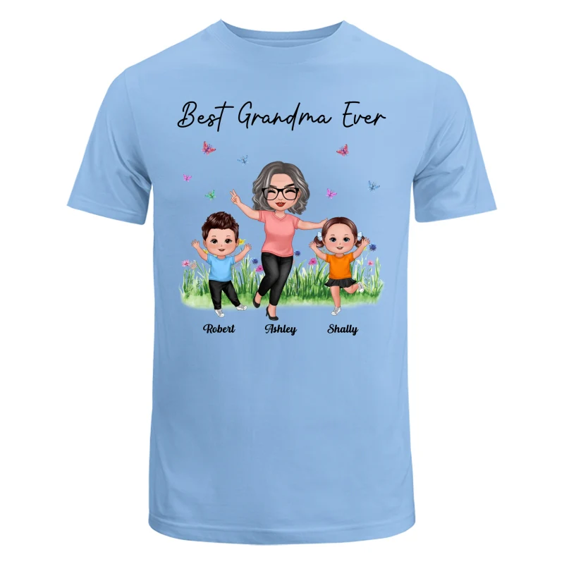 Happy Doll Grandma With Grandkids Best Grandma Ever Personalized Shirt - Image 8