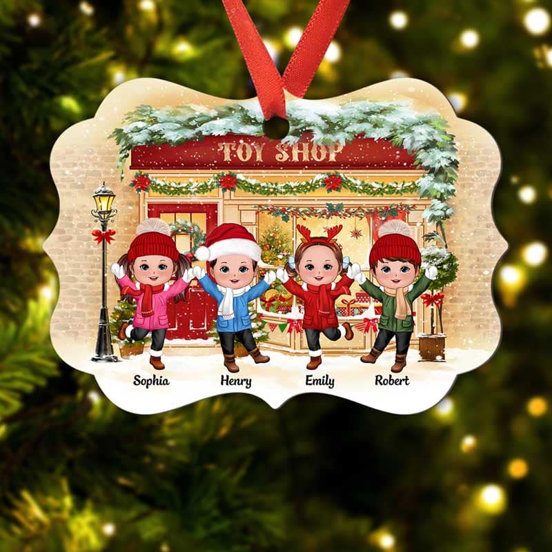 Happy Doll Kids Toy Shop Personalized Christmas Ornament - Image 2