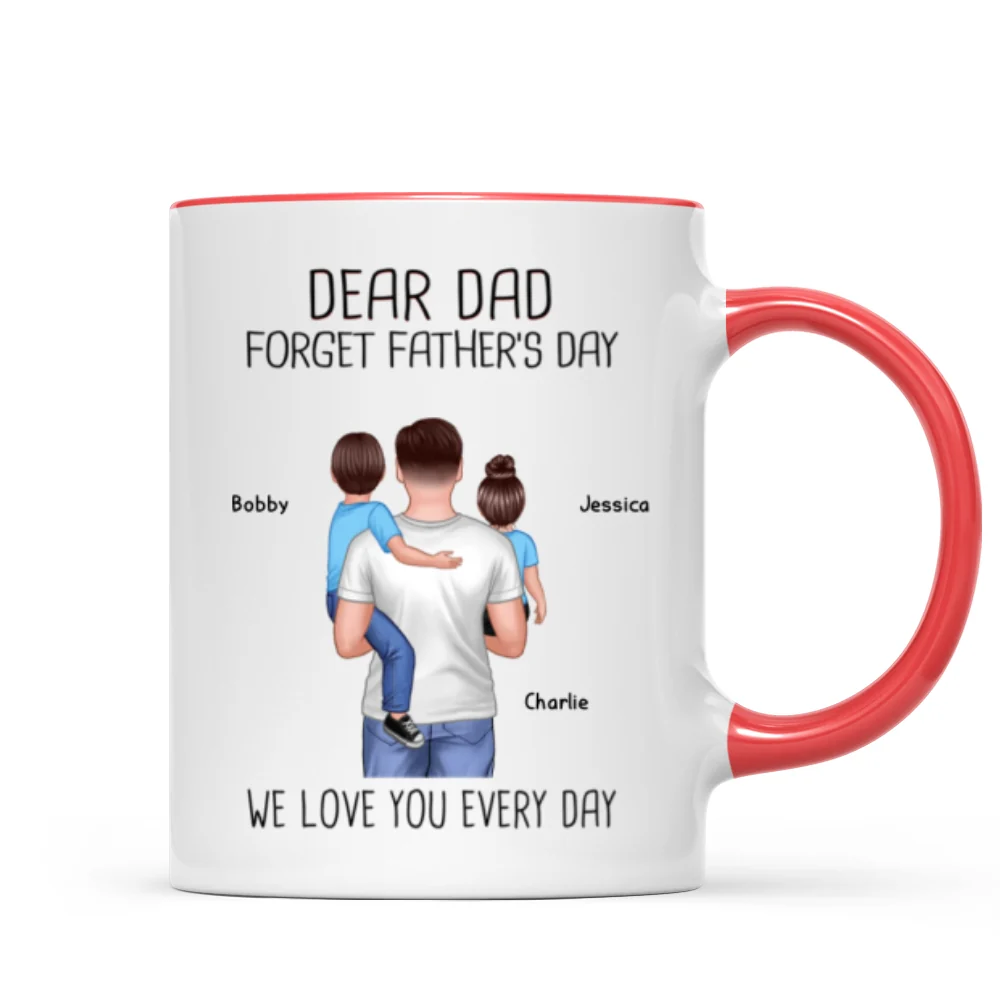 Happy Father‘s Day Dad Holding Kids Personalized Mug - Image 6