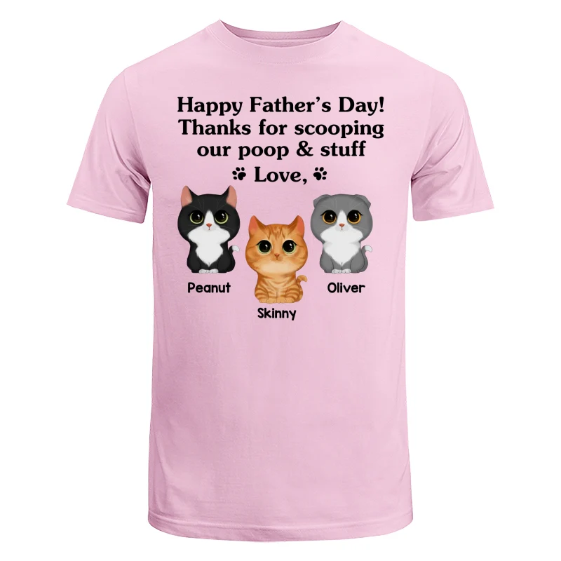 Happy Father‘s Day Watercolor Cute Cats Gift For Cat Dad Personalized Shirt - Image 7